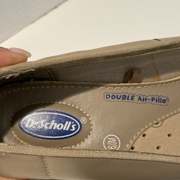 Dr Scholls Slip On Loafers Shoes Women's 6.5 Beige Double Air-Pillo Wedge Heel - Picture 9 of 10